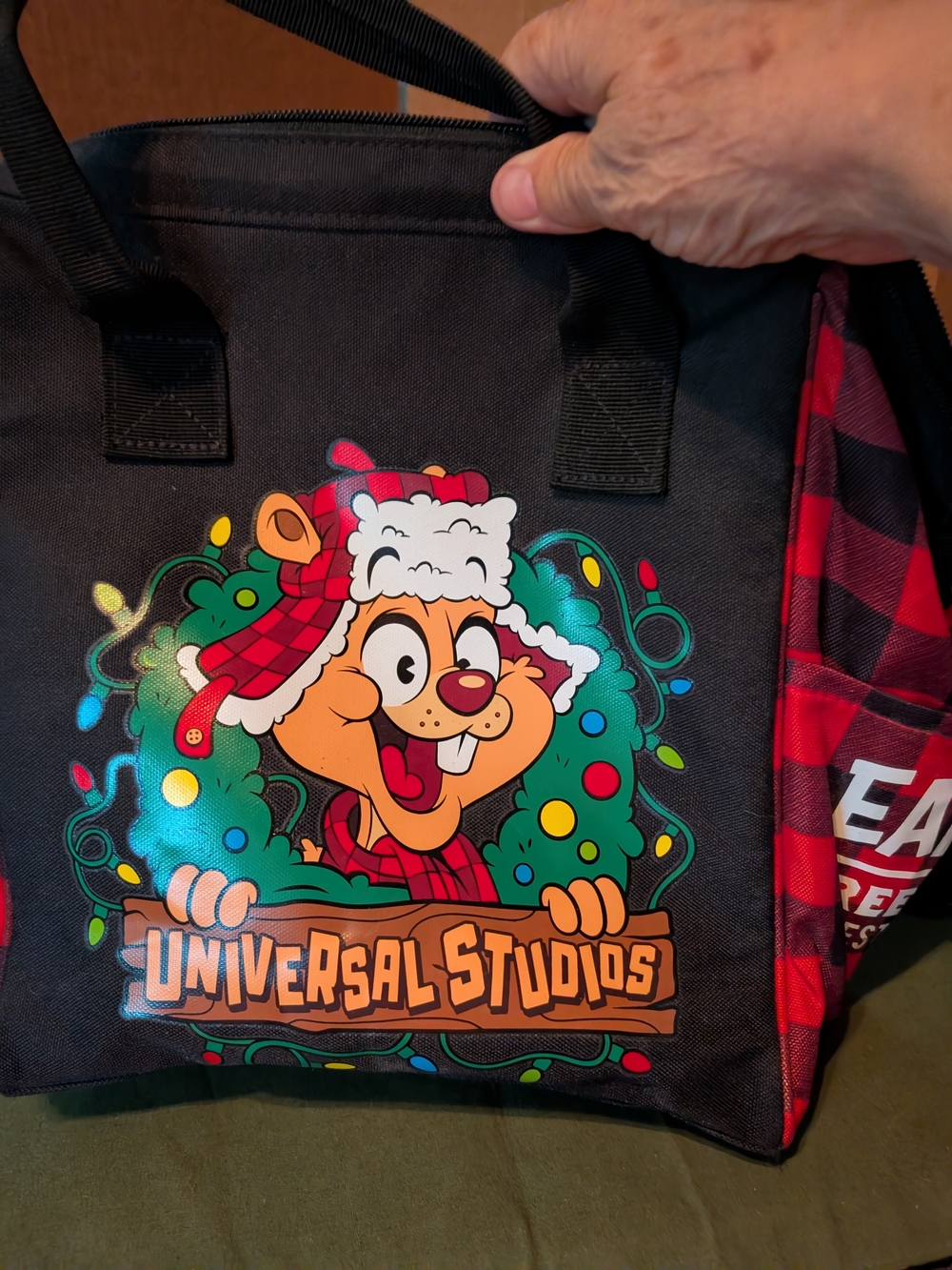 Universal Black Lunch Backpack with Earls Tree Farm Character